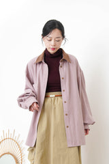 Dusty pink jacket w/ contrast collar