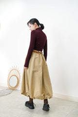 burgundy loose turtle neck inner