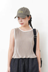 Brown metallic vest