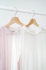 Pink soft inner top w/ detail collar