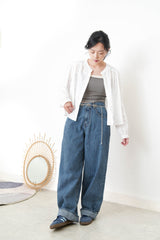 Grey 2in1 layer bra top