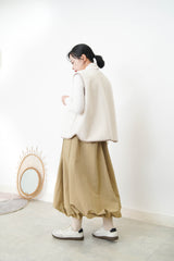 White faux pocket vest