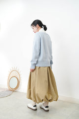 Sky blue fine wool knit sweater