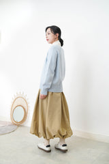 Beige pocket balloon skirt