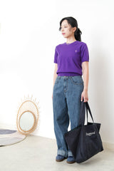 Purple premium wool top w/ embroidery