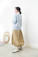 Sky blue fine wool knit sweater