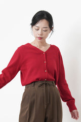 Pastel blue cardigan w/ rose gold buttons