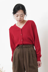 Pastel blue cardigan w/ rose gold buttons