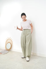 Pink summer knit top w/ contrast lining