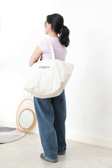 Ivory 2 ways tote bag