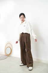Super soft terry cloth polo sweater 593GY