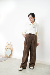 Super soft terry cloth polo sweater