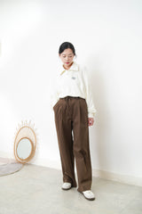 Super soft terry cloth polo sweater