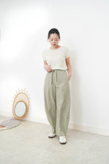 Mint summer knit top w/ contrast lining