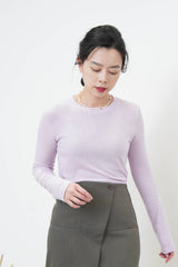 Navy turtle neck pullover w/ embroidery