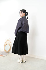 Charcoal premium sheer bomber jacket