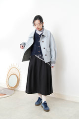 Blue merino wool jacket in 2 ways