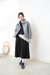 Blue merino wool jacket in 2 ways