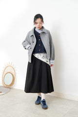 Blue merino wool jacket in 2 ways