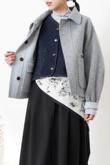 Blue merino wool jacket in 2 ways