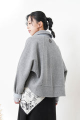 Blue merino wool jacket in 2 ways