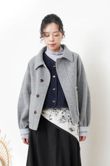 Blue merino wool jacket in 2 ways