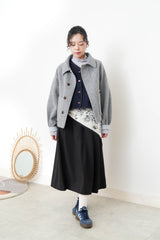 Blue merino wool jacket in 2 ways