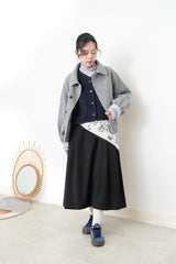 Blue merino wool jacket in 2 ways