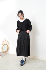 Black knit cardigan w/ detail button