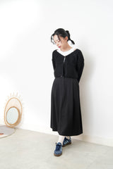 Black knit cardigan w/ detail button
