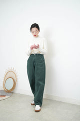 Ivory pattern knit top in chiffon neck