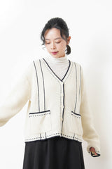 Stripes soft inner in loose turtle neck