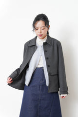 Denim skirt w/ detail waist back