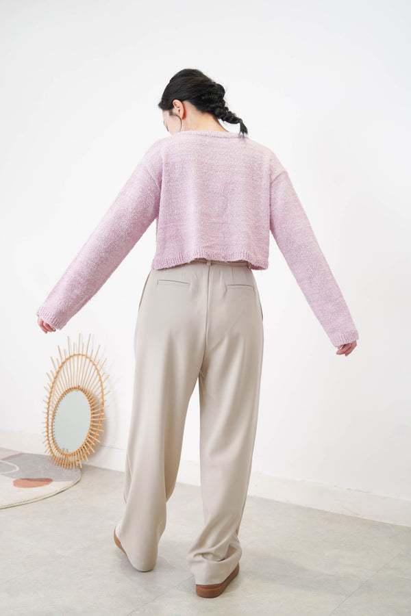 Pink crop sweater
