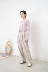 Pink crop sweater