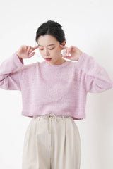 Pink crop sweater