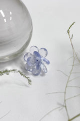 Blue flower earrings