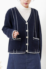Stripes soft inner in loose turtle neck