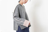 Grey wool sweater w/ sailor collar