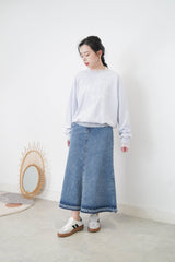 Light grey pullover w/ embroidery lettering