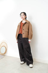 Caramel merino wool jacket in 2 ways