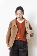 Caramel merino wool jacket in 2 ways