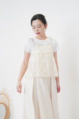 Ivory sheer flower pattern cami