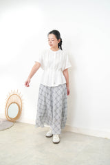 White shirt w/ waist string