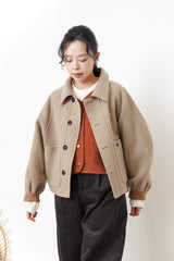 Caramel merino wool jacket in 2 ways