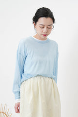 Sky blue light top