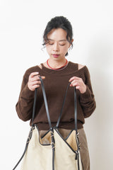 Canvas bag w/ bucket  details