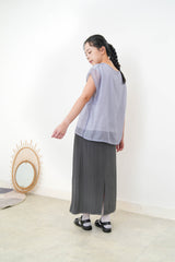 Light blue sheer double layer extra smooth ves