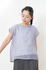 Light blue sheer double layer extra smooth ves