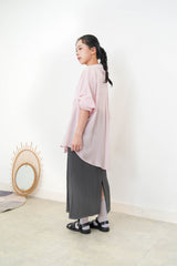 Pink soft shirt w/ embroidery ribbon